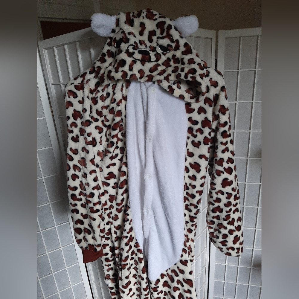Leopard Onesie Costume - Adult Large